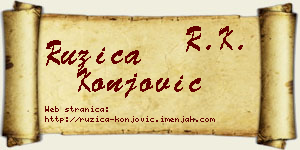Ružica Konjović vizit kartica